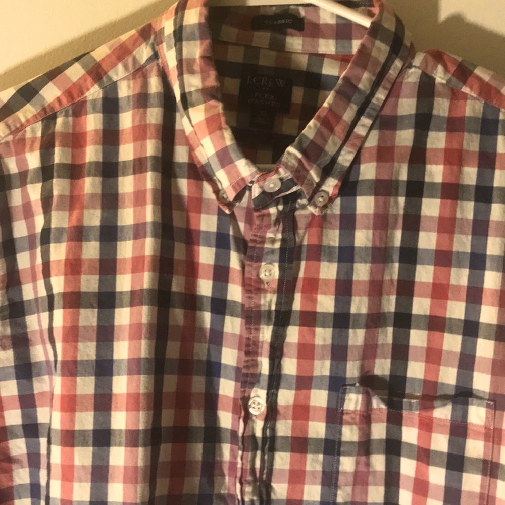 J.Crew oxford button down long shirt size xl   pocket flex washed classic preppy - Picture 3 of 9